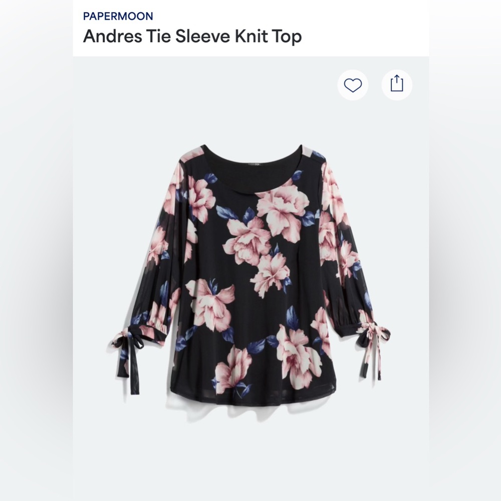 Andres tie sleeve knit top